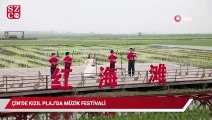 Çin’de Kızıl Plaj’da müzik festivali