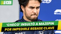 Otra vez este idiota'; Checo Pérez insultó a Mazepin por impedirle rebase clave