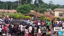 Home to Mama: Thousands greet Ivory Coast's Gbagbo in native village