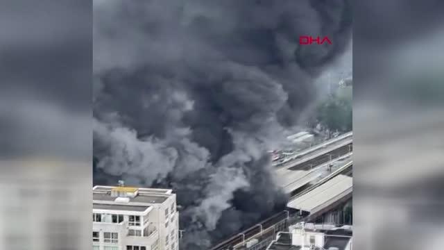 Londra'da metro istasyonu yakınında patlama sonrası yangın