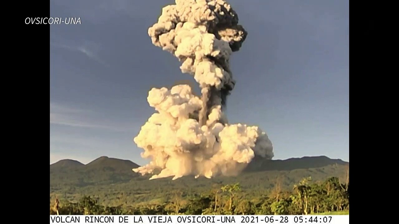 A erupção do 'Rincón de la Vieja'