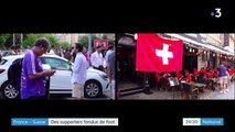 Euro 2021 : quelques supporters français et suisses dans les rues de Bucarest avant France-Suisse