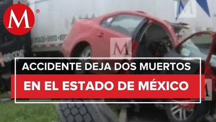 Accidente de tráiler deja dos muertos en el Estado de México