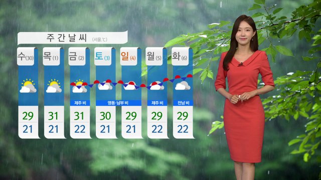 [날씨] 낮 동안 후텁지근…내륙 곳곳 소나기 / YTN