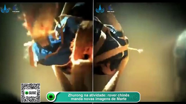 Zhurong na atividade- rover chinês manda novas imagens de Marte