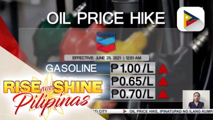 Oil price increase, epektibo na ngayong araw