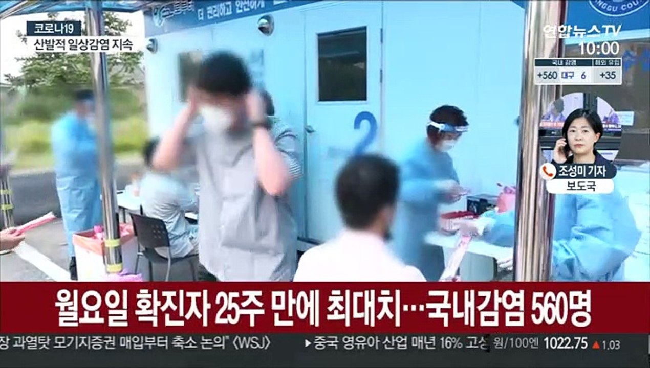 595명 신규 확진…월요일 기준 25주만에 최다