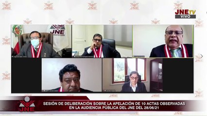 JNE realizó sesión para revisar apelaciones de pedidos de nulidad