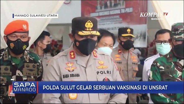 Polda Sulut Gelar Serbuan Vaksinasi Di Unsrat Manado