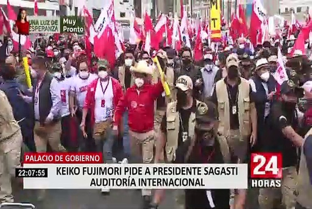 Keiko Fujimori entregó carta al presidente Sagasti solicitando auditoría internacional a la segunda vuelta
