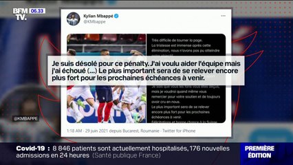 "J'ai échoué": Kylian Mbappé se dit "désolé" sur Twitter après son tir au but raté contre la Suisse