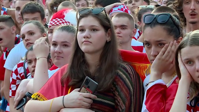 Croatia fans watch their Euro 2020 round of 16 match with Spain in Zagreb | Spain Vs Croatia Euro 2020