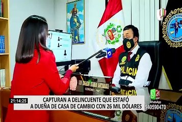Cae sujeto que estaría implicado en estafa a dueña de casa de cambios por US$ 26 mil