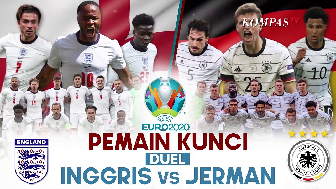 Deretan Pemain Kunci Duel Inggris vs Jerman di Babak 16 Besar Piala Eropa 2020