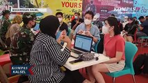 Kodim Banjarmasin Gelar Serbuan Vaksinasi di Pusat Perbelanjaan untuk Umum, Disambut Antusias Pemuda