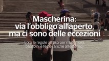 Mascherina: via l'obbligo all'aperto, ma ci sono delle eccezioni