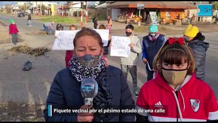 Piquete vecinal por el pésimo de una calle