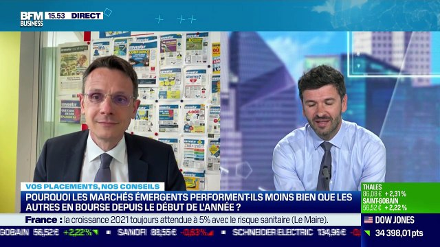 François Monnier (Investir) : Pourquoi les marchés émergents performent-ils moins bien que les autres en Bourse depuis le début de l'année ? - 29/06