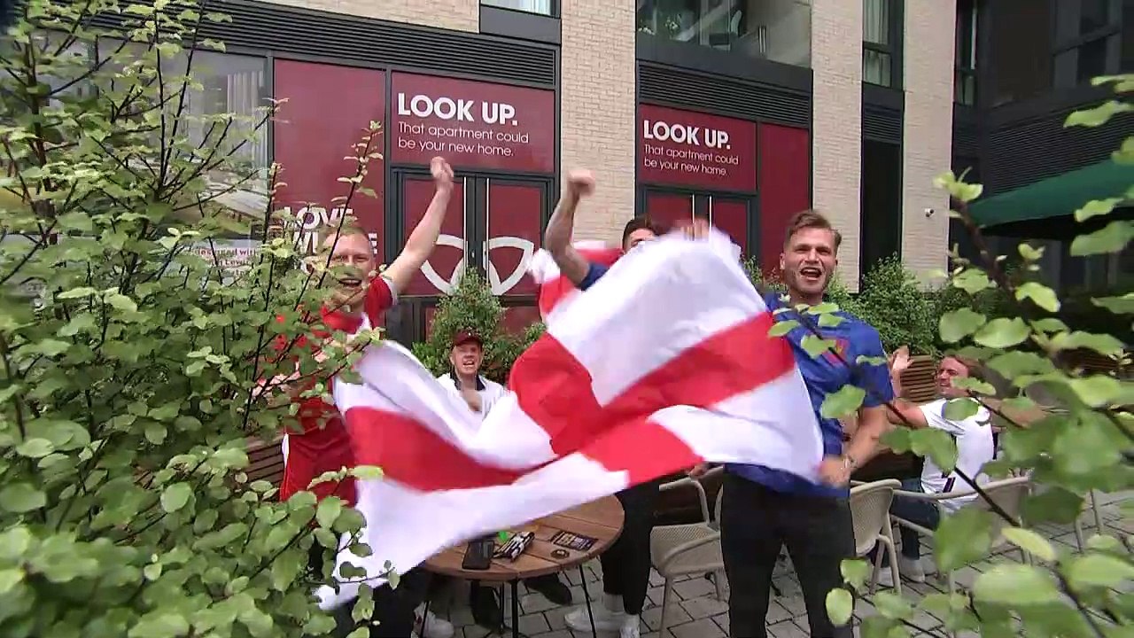 England fans gather at Wembley ahead of Germany clash