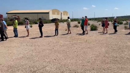 Largas colas al sol para recibir la vacuna en Alicante