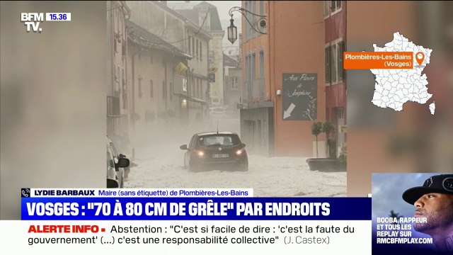 Vosges: 70 à 80cm de grêle à Plombières-les-bains après un violent orage