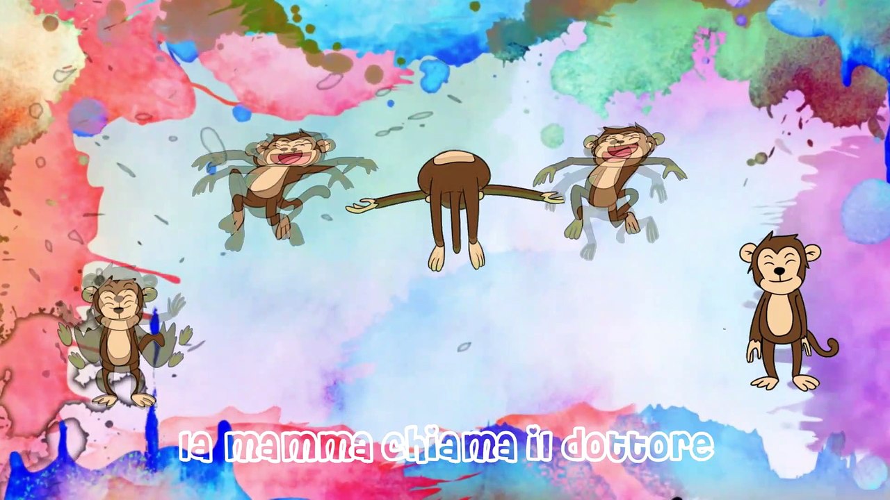 5 Scimmiette - Canzoni Per Bambini - Cinque scimmiette che saltano -  Filastrocche Per Bimbi Piccoli - Video Dailymotion