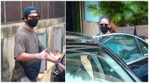Shahid Kapoor With Wifey Mira Rajput Snapped Outside Their House
