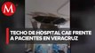 En Veracruz, el techo de una clínica del ISSSTE se desplomó en el área de hemodiálisis