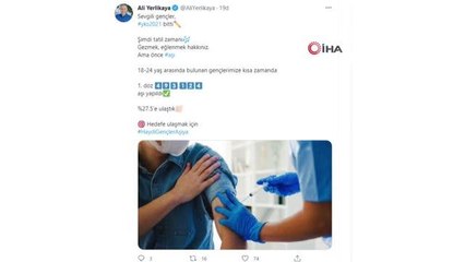 İstanbul Valisi Ali Yerlikaya'dan gençlere aşı çağrısı