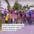 حادثة درامية في سباق تور دي فرانس للدراجات