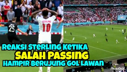 Reaksi Sterling Saat Salah Passing • Inggris vs Jerman