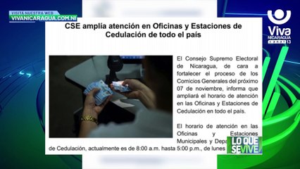 CSE amplía atención en Oficinas y Estaciones de Cedulación en Nicaragua