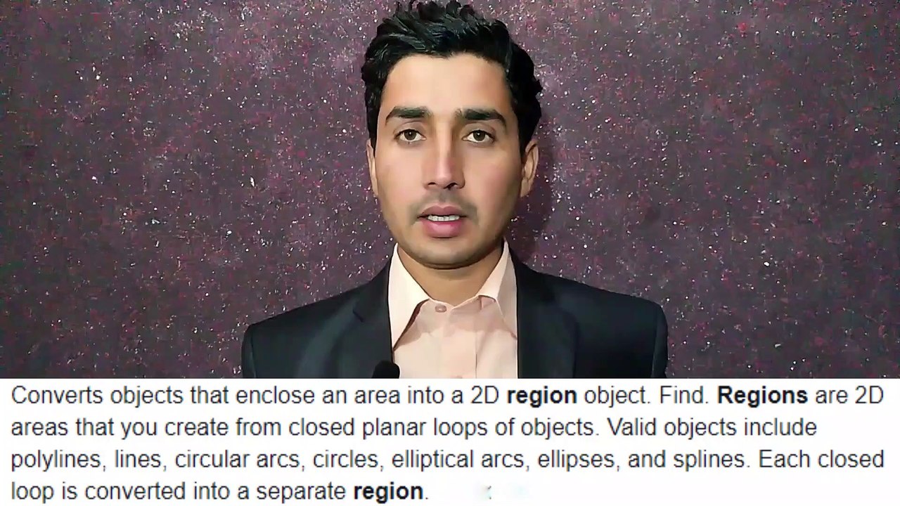 AutoCAD class 37 in اردو / हिंदी | Boundary  Commands in AutoCAD | Region command in AutoCAD | saqib