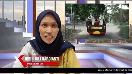 Penanganan Covid-19 di Zona Merah, Polisi Semprot Disinfektan ke Seluruh Pemukiman Warga