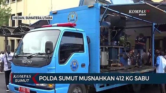Polda Sumatera Utara Musnahkan 412 Kg Sabu