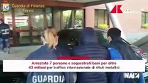 Traffico internazionale di rifiuti metallici, arresti e sequestri