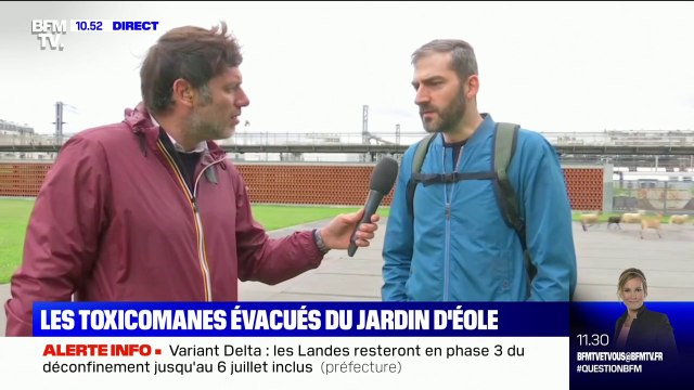 Ce riverain du quartier d'Éole (Paris 18e), refuge des consommateurs de crack, témoigne au micro de BFMTV