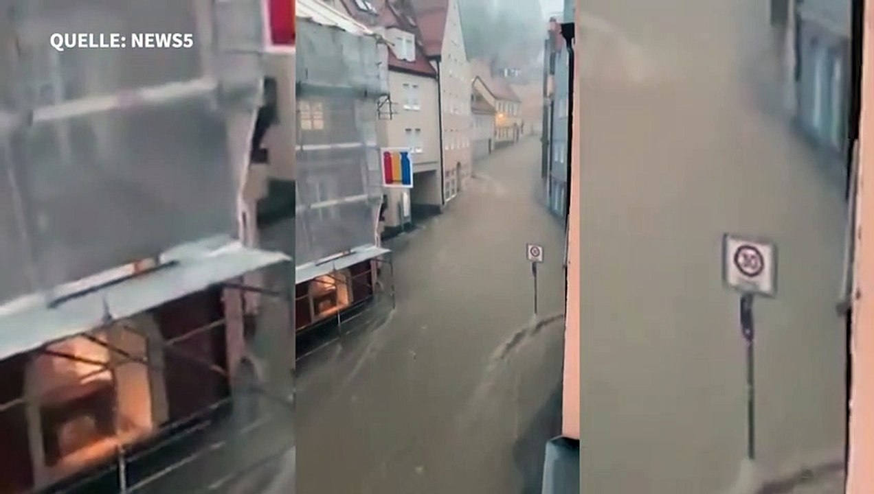 Starkregen setzt Landshut unter Wasser