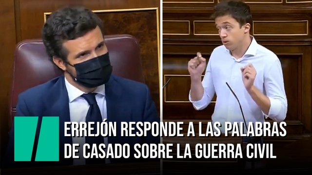 Errejón responde a las palabras de Casado sobre la Guerra Civil: Un demócrata lo debería tener claro