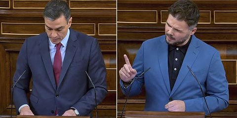 Rufián humilla a Sánchez: "Dice que nunca habrá referéndum, pero dijo lo mismo de los indultos, así que denos tiempo"