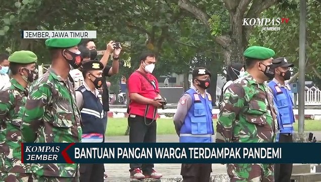 Pemkab Jember Salurkan Bantuan Pangan Untuk Warga Terdampak Pandemi