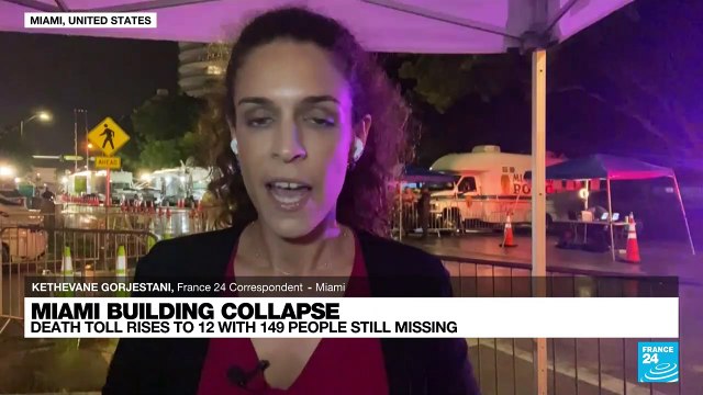 Search of collapsed Florida building enters 7th day with 12 dead, 149 missing