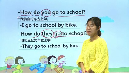 155How do does...go to work -school ...-及回答|小学英语|知识点|六年级上