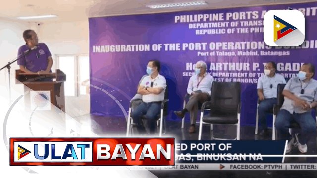 Rehabilitated port of Talaga sa Batangas, binuksan na; nasa 100 pasahero, kayang serbisyuhan ng bagong port of Talaga