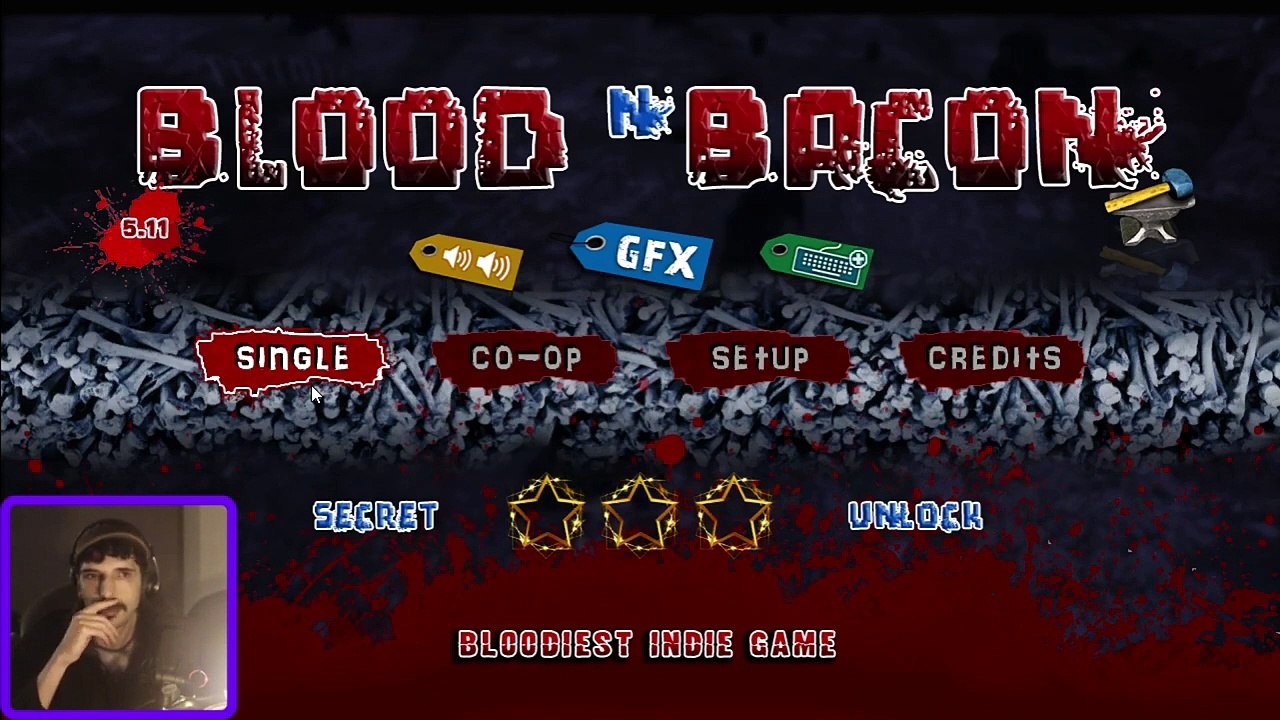 Blood and bacon When I got back in to it by restarting it while having fun with it
