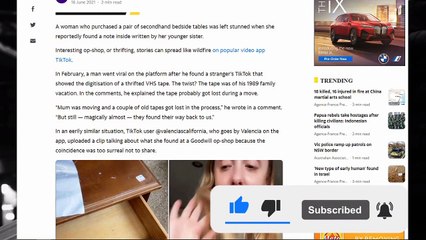 What are the chances Woman finds weird note in Goodwill buy News Of The Bizarre