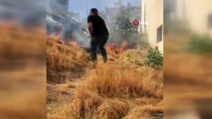 Avanos’ta metruk alanda çıkan yangın esnafların yardımıyla söndürüldü