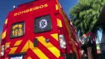 Homem se fere com furadeira e é socorrido pelo Corpo de Bombeiros no Cascavel Velho