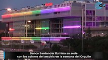 Banco Santander ilumina su sede con los colores del arcoiris en la semana del Orgullo