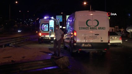 Yön levhasına çarpan kamyonun şoförü feci şekilde can verdi